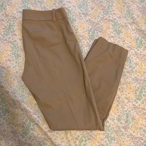 Tan Straight Ankle Pants
